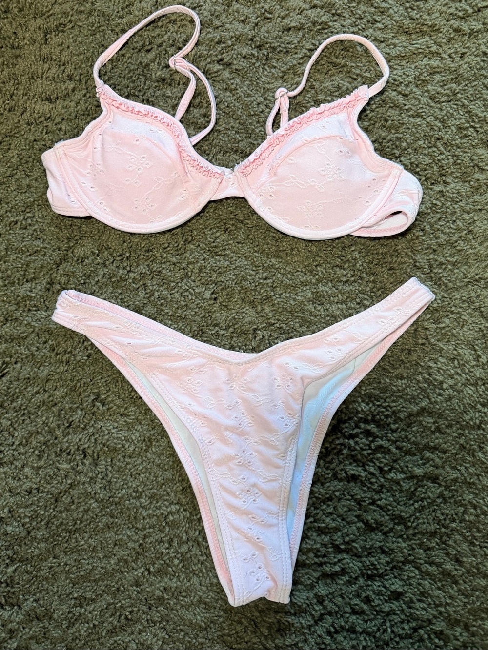 Light Pink Eyelet Bikini Set